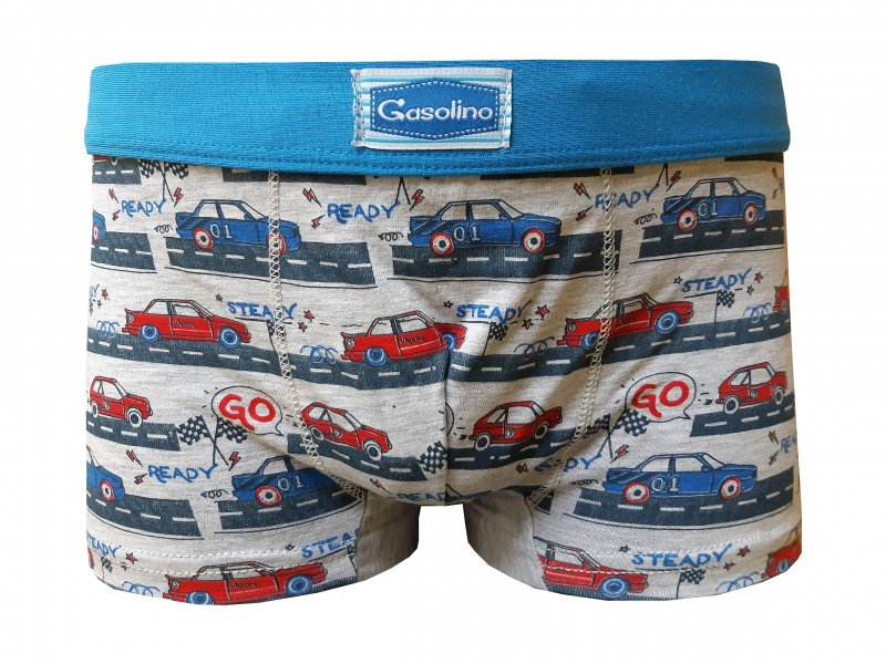 Gasolino boxerky chlapecké auta 2422 šedé | Vermali.cz